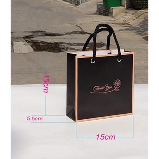 50 Túi giấy đựng mỹ phẩm phụ kiện quà tặng size 15x15x5.5cm mẫu 14 màu trắng màu đen màu xanh nhạt