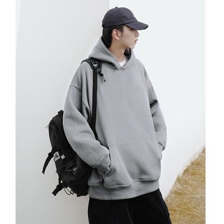 áo hoodie trơn xám nhạt
