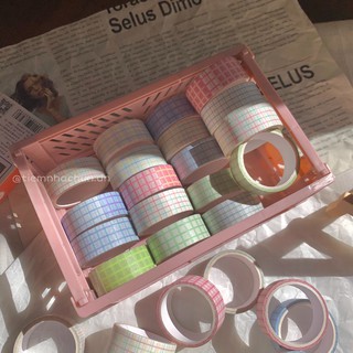 SET 4 CUỘN WASHI TAPE KẺ CARO XINH XẮN (ảnh thật) - Tiệm nhà Chun