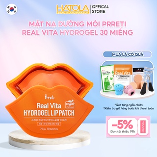 Mặt nạ dưỡng môi Prreti Real Vita Hydrogel Lip Patch cung cấp dưỡng chất cho đôi môi mềm mượt sáng hồng 30 miếng Hatola