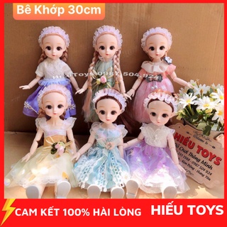 Búp Bê BJD 30cm  Xinh Xắn Váy Đẹp Có Khớp Cử Động Đồ Chơi Cho Bé Gái Hiếu Toys