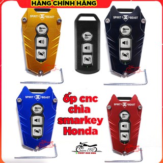 Ốp Chìa Khóa SmartKey 3 nút SH, SH Mode, PCX, Cub  125 (Tặng Kèm Lục Giác) - Mẫu V2