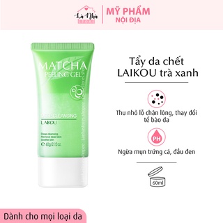 Tẩy da chết Laikou tinh chất trà xanh Matcha 60g