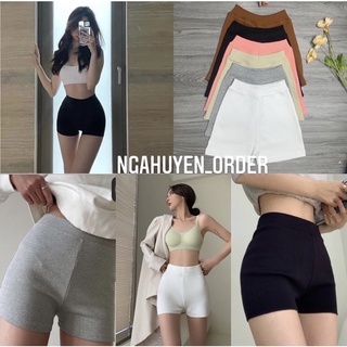 [Mã SKAMFSW175 giảm 10K đơn 50K] Quần Knit Short Trendy Đùi năng động chất bo gân tăm dày tôn dáng chiều cao nâng mông