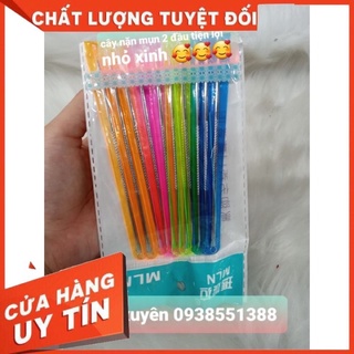 [FREESHIP] 12 cây nặn mụn đầu đen MLN ♦️GIÁ RẺ♦️ thép không rĩ, dùng nặn mụn chuyên nghiệp, nặn mụn trong tiệm Spa