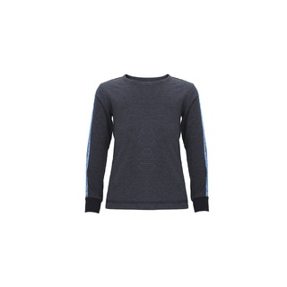 Áo thun bé gái tay dài có bo Yvette LIBBY N'guyen Paris, YVETTE COOL GT2, Màu xanh navy, Cotton Melange hữu cơ