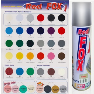 Sơn Xịt Red Fox hàng nhập Thái Lan - Đủ màu - Bảng màu 1