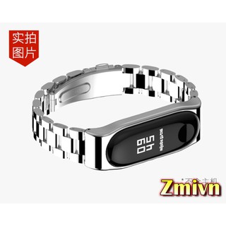 [Tặng dán màn] Dây kim loại mắt to Xiaomi Miband 3