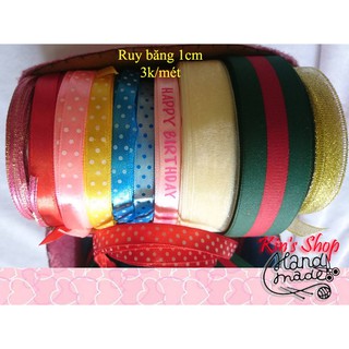 Ruy băng vải nhiều màu và dây kim tuyến - Nguyên liệu handmade, trang trí nơ, hộp quà, dùng trong may mặc