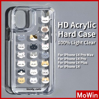 Ốp điện thoại acrylic cứng HD chống sốc thích hợp cho iPhone 14 Pro Max 14 Plus 13 Pro Max 12 Pro Max 11 XR 7Plus