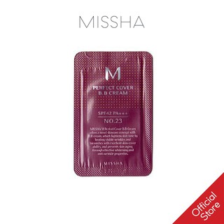 Combo 10 Gói Sample kem nền BB Cream Perfect Cover Missha No23 2ml