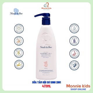 Sữa tắm gội cho bé NOODLE &amp; BOO Mỹ 473ml, sữa tắm gội trẻ em 2in1 organic 0m+ - Monnie Kids