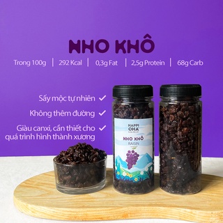 Nho Đen Sấy Không Đường Tinh Luyện HAPPI OHA 500g