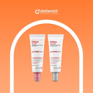 Bộ dầu xả dưỡng tóc, tẩy tế bào chết da đầu Dr.FORHAIR/Dr For Hair sạch gàu Scalp Pack/Sea Salt Scaler