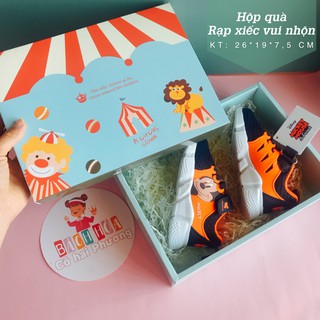 Hộp quà tặng, bánh cookie, kẹo nougat - Mẫu Rạp xiếc vui nhộn