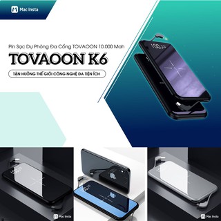 PIN SẠC DỰ PHÒNG KHÔNG DÂY ĐA CỔNG K6 10000MAH: HIỆU NĂNG HOÀN HẢO, SẠC CHẤT LƯỢNG CAO - Home and Garden