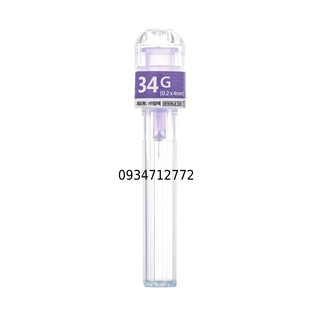 Đầu kim meso nano 34G nanoneedle siêu mỏng &amp; nhỏ chuyên dùng tiêm tinh chất 4mm 6mm 8mm ( tiêm căng bóng )