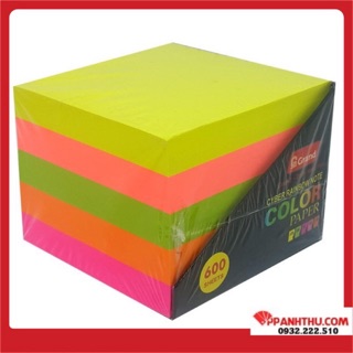 CỤC GIẤY MÀU DẠ QUANG 8516 (600 tờ) 7,5 x 7,5