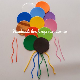Set 50 bong bóng tròn bằng xốp 2.5x2.4cm, 1.3x1.2cm _ Làm thiệp, phong thư, scrapbook, trang trí lớp học, mầm non
