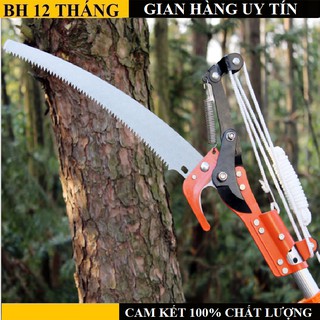 Kéo cắt cành trên cao - Lưỡi kéo và lưỡi cưa được làm từ thép Nhật SK5 như các loại dao kéo ghép cây nên rất sắc