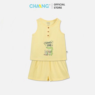 Bộ quần áo ba lỗ Lake vàng CHAANG