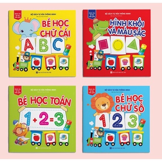 combo 4 Vở thông minh TẬP VIẾT tự xoá cho bé tặng kèm 1 bút xoá được