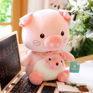 Thú nhồi bông heo đeo máy ảnh dễ thương kích thước 20-35-50cm NEOCI