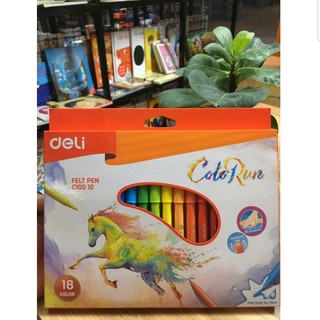 Bút dạ nước 18 màu Deli c10010
