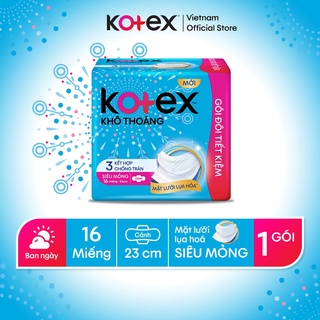 Băng Vệ Sinh Kotex Khô thoáng Siêu Mỏng Cánh 16miếng/gói