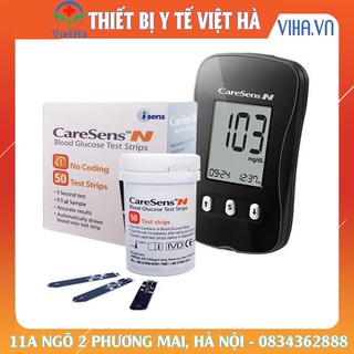 máy đo đường huyết caresen tặng 10 que thử và 10 kim trích máu