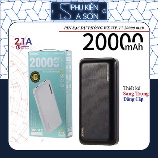 [SIÊU HOT] Pin sạc dự phòng WK 20.000mAh WP-117 -Hàng phân phối chính hãng