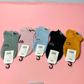 Tất Vớ Nữ Cotton Trơn Ulzzang Cổ Ngắn Freesize, Tất Nữ Khử Mùi Phong Cách Vintage Hàn Quốc