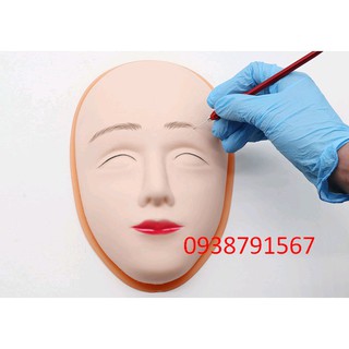 Da khuôn mặt 5D tập phun xăm, trang điểm - mẫu mới