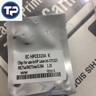 Chip mực máy in, chip đen mã CE310BK cho Hp 1025,Canon 7010,7018C