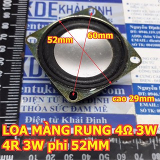 2 cái LOA MÀNG RUNG Loa toàn dải 4Ω 3W, 4R 3W 52mm 40mm kde3980