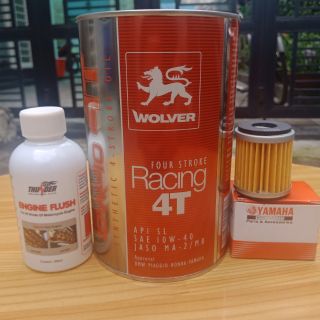 Wolver racing 10w-40 + xúc động cơ