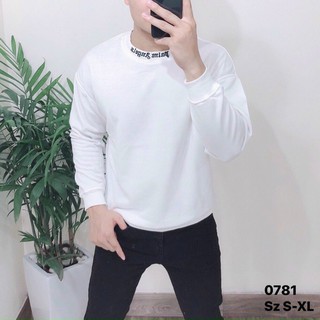 Áo nỉ dài tay nam , áo thun cotton dài tay Hoodie  thêu cổ Nam Nữ Cổ Tròn Basic[ 𝗛𝗔̀𝗡𝗚 𝗟𝗢𝗔̣𝗜 𝟭]