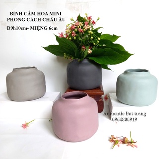 "HOT" BÌNH CẮM HOA MINI NHỎ XINH D9h10cm - Phong cách Châu Âu đẹp và sang trọng- xưởng gốm sứ Authentic Bát tràng
