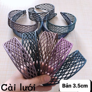 Bờm cài lưới bản to 3.5cm màu nhám