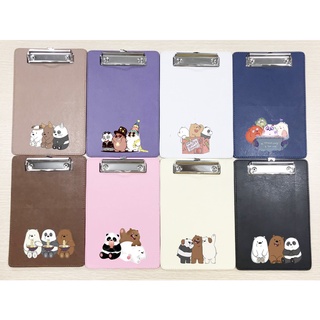 kẹp tài liệu ba anh em gấu KTLD16 dễ thương  bare bears cute da pu 23*15cm hoạt hình trình kí