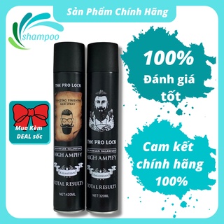Gôm xịt tóc nam tạo kiểu tóc THE PRO LOCK siêu cứng bóng mượt giữ nếp 12h