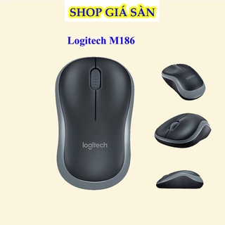 [Freeship] Chuột Máy Tính, Chuột Không Dây LOGITECH M186 Silent Giảm Tiếng Ồn. Hàng Chính Hãng Tặng Kèm Pin AA