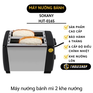 Máy Nướng Bánh - Máy Kẹp Nướng Làm Bánh Mì 2 Ngăn Thép Không Gỉ, Đế Chống Trượt 3803