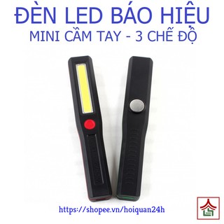 Đèn Led Cầm Tay Mini Chiếu Sáng Báo Hiệu 3 Chế Độ