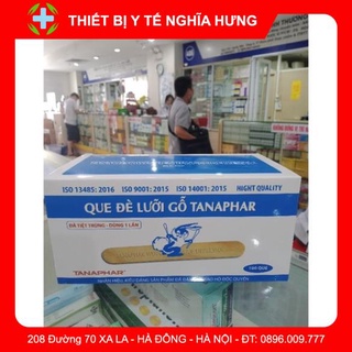 Que đè Lưỡi Gỗ Tanapha Que Gỗ Tiệt Trùng Dùng Để Quét Sáp Wax Tiện Lợi Hộp 100 Chiếc