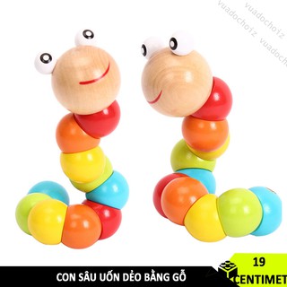 Đồ chơi gỗ hình con Sâu , Đồ chơi giáo dục cho bé tập cầm nắm