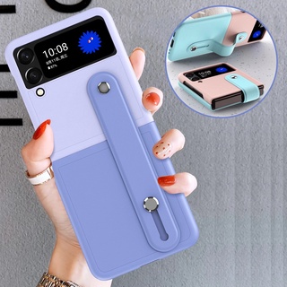 Ốp Điện Thoại PC Cứng Phối Màu Tương Phản Kèm Giá Đỡ Chống Sốc Cho Samsung Galaxy Z Flip3 5G Funda/Samsung Galaxy Z Flip3