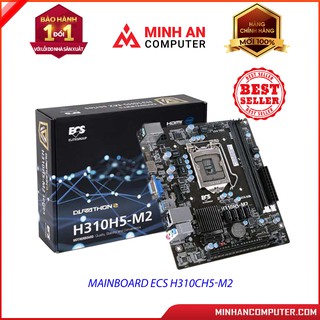 Bo mạch chủ Mainboard ECS H310CH5-M2  (Intel H310, LGA 1151-v2, M-ATX, 2 khe RAM DDR4) - Hàng chính hãng