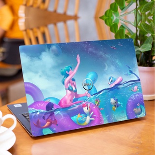 Skin Laptop In Hình Nàng Tiên Cá Dành Cho Các Dòng Máy Dell Hp Asus Msi Acer Lenovo Macbook Theo Yêu Cầu