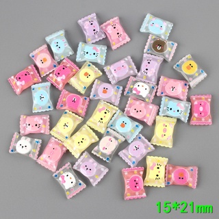 Mô hình Viên kẹo trái cây phụ kiện trang trí charm slime